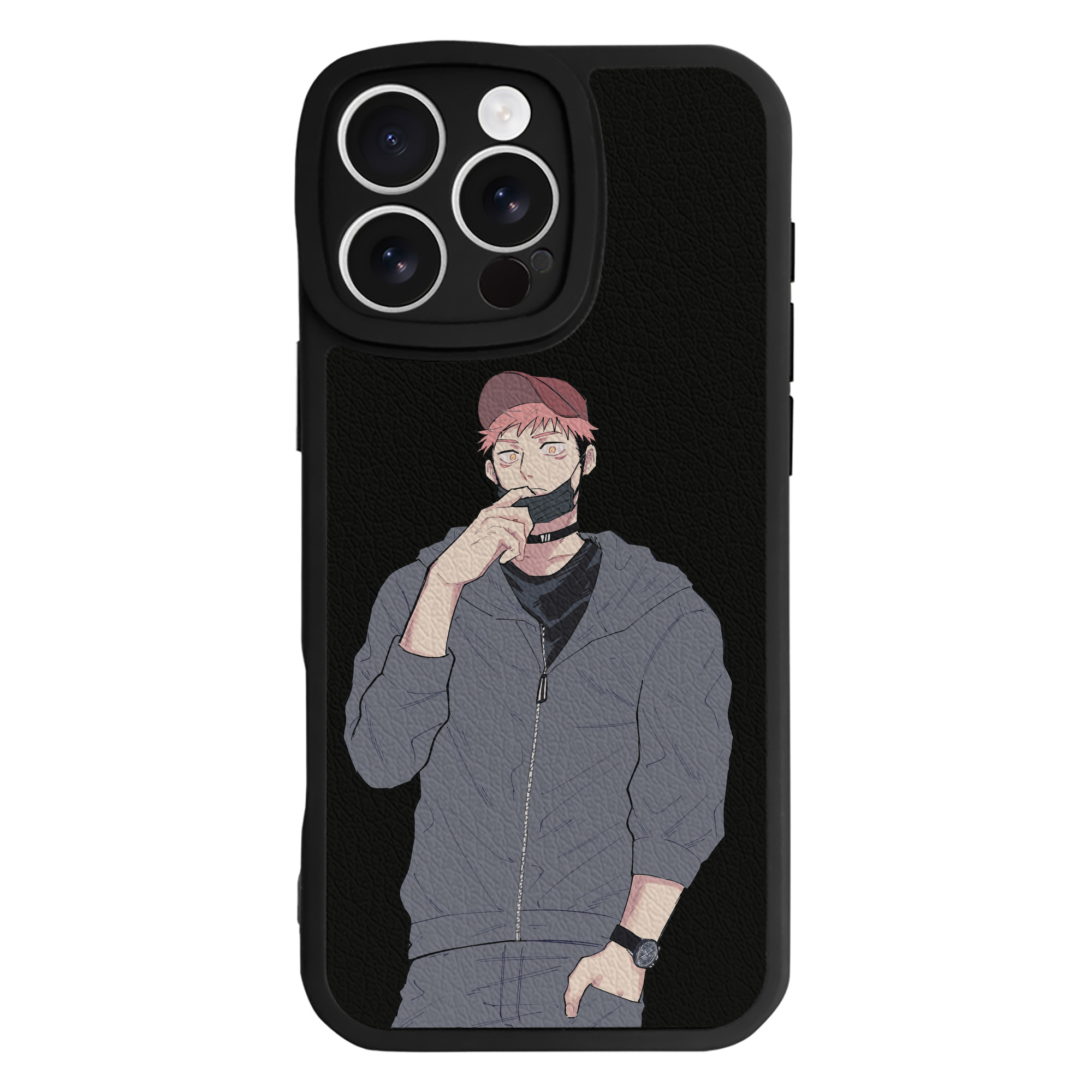 （画像用） 呪術廻戦 Jujutsu Kaisen 【iPhone 16シリーズ対応】シリコンスマホケース（レザー調） 材質：シリコン